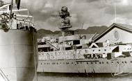 Asisbiz Kriegsmarine German light cruiser KMS Emden at Honolulu Hawaii 17th Feb 1936 NH80886