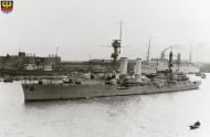 Asisbiz Kriegsmarine German light cruiser KMS Emden departing Shanghai in 1931 US Navy NH