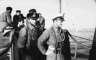 Asisbiz German U boat submarine U 552 Commander Erich Topp (r) aboard U 552 in Saint Nazaire France in October 1941 01