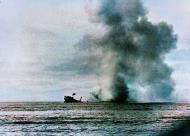 Asisbiz German U boat submarine sinks a the SS Christopher Newport a barrage balloon carrying steamship 5th July 1942 NH 71303