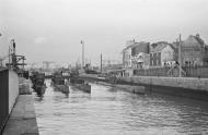 Asisbiz German U boat submarines U 73 U 77 U 85 U 101 and U 751 with only 4 visible prior to leaving Saint Nazaire 11th Oct 1941 03