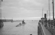 Asisbiz German U boat submarines U 73 U 77 U 85 U 101 and U 751 with only 4 visible prior to leaving Saint Nazaire 11th Oct 1941 06