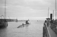 Asisbiz German U boat submarines U 73 U 77 U 85 U 101 and U 751 with only 4 visible prior to leaving Saint Nazaire 11th Oct 1941 07
