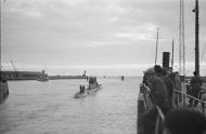 Asisbiz German U boat submarines U 73 U 77 U 85 U 101 and U 751 with only 4 visible prior to leaving Saint Nazaire 11th Oct 1941 08