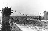 Asisbiz German U boat type VIIc submarines meet in the Polar Sea North of Norway during hunt for a convoy July 1942 NH 71301