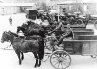 Asisbiz Operation Weserubung German horse drawn supply wagons and heavy field guns during Invasion of Norway 1940 NH 71358