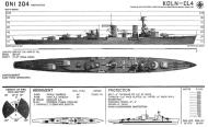 Asisbiz US Navy recognition drawing of German light cruiser KMS Koln