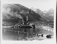 Asisbiz Kriegsmarine Deutschland class heavy cruiser KMS Lutzow anchored in a Norwegian fjord 1942 NH 71342