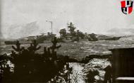 Asisbiz Kriegsmarine KMS German Navy battleship Tirpitz heading back out Norway 02