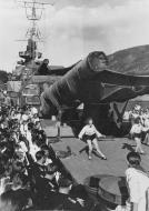 Asisbiz Kriegsmarine battleship KMS Tirpitz moored in Alta Fjord Kaafjord Norway NH 71389