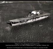 CV 9 USS Essex aerial photo taken at Hampton Roads 1st February 1943 01