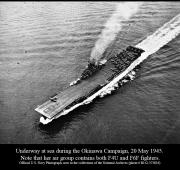 CV 9 USS Essex at sea during the Okinawa Campaign 20th May 1945 01