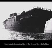 CV 9 USS Essex just after launch at Newport News Shipbuilding July 31st 1942 01