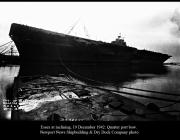 CV 9 USS Essex just after launch at Newport News Shipbuilding July 31st 1942 02
