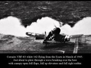 Corsairs from VBF 83 flying from the Essex in March of 1945 02