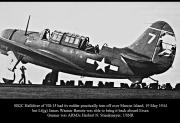 SB2C Helldiver VB 15 James Wanner Barnitz after a mission over Marcus Island 19 May 1944