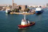 Asisbiz Tugboat Pantanassa IMO 7400936 and MS European Express Limassol Nel Lines Piraeus Athens Greece 03