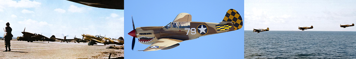 325th Fighter Group Curtiss P-40 Warhawk photo gallery header