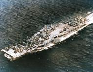 Asisbiz USS Antietam (CV 36) Task Force 77 underway off the east coast of Korea 16th Oct 1951 80 G 434525