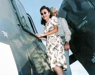 Asisbiz Miss Estefanie Veloso grandaughter of Philippine President tours the USS Bataan (CVL 29) in June 1945 NH48995