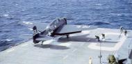 Asisbiz USS Bataan (CVL 29) launching a TBM 3 Avenger SU16 of Air Anti Submarine Squadron (VS) 871 in 1953