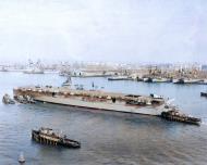 Asisbiz French aircraft carrier Bois Belleau (R97) at Naval Station Norfolk on 9 December 1953 (USN 709075)