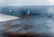 Asisbiz German submarine U 801 sinking after an attack by USS Block Island aircraft and surface ships 16 17th Mar 1944 80 G 222848