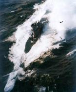 Asisbiz German Submarine U 569 under attack by aircraft from USS Bogue (CVE 9) 22nd May 1943 01
