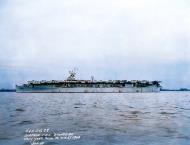 Asisbiz USS Cabot (CVL 28) off the Philadelphia Navy Yard Pennsylvania on 27th Aug 1943 NH 45507