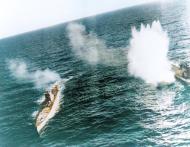 Asisbiz German submarine U 117 sank and U 66 escaped by planes from USS Card (CVE 11) in the central Atlantic 7th Aug 1943 80 G 221766