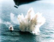 Asisbiz German submarine U 117 sank and U 66 escaped by planes from USS Card (CVE 11) in the central Atlantic 7th Aug 1943 80 G 221767
