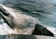 Asisbiz German submarine U Boat U 233 sinks as it was rammed by USS Thomas (DE 102) 5th July 1944 02