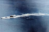 Asisbiz German submarine under attack by USS Card (CVE 11) Task Force north of the Azores 4th Oct 1943 80 G 208915