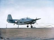 Asisbiz Grumman TBF 1 Avenger Composite Squadron 1 (VC 1) Black 17 landing accident aboard USS Card (ACV 11) in 1942 01