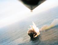Asisbiz USS Borie (DD 215) being sunk after receiving mortal damage from German submarine U 405 on 2nd Nov 1943 80 G 85281