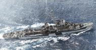 Asisbiz USS Thomas (DE 102) overhead view supporting submarine operations off the US east coast 21st Aug 1944 01