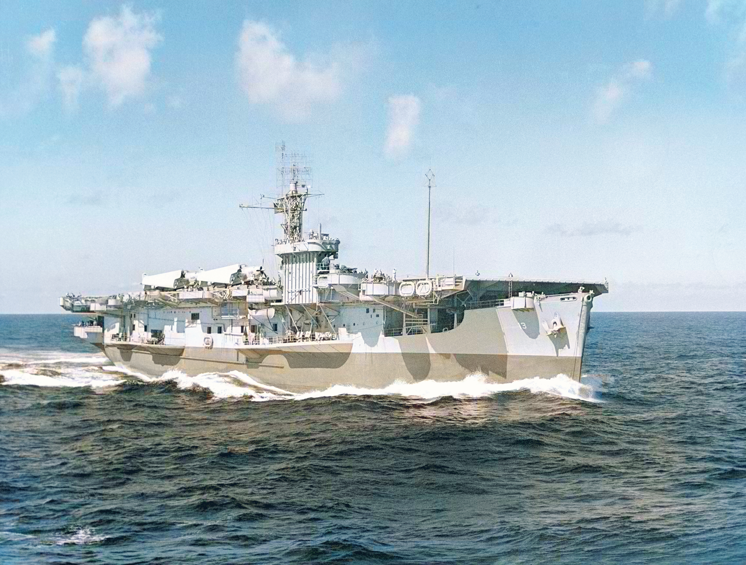 USS Saratoga (CV-3) in Puget Sound 15th May 1945
