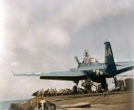 Asisbiz Grumman TBM 3 Avenger White A86 landing USS Cowpens (CVL 25) ASC1