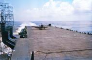 Asisbiz USS Cowpens (CVL 25) Douglas SBD Dauntless scout bomber landing on board late 1943 80 G K 1075