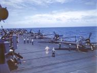 Asisbiz USS Cowpens (CVL 25) Grumman F6F 3 Hellcats VF 25 during raids on the Marshall Islands Jan 1944 80 GK 100