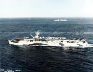 Asisbiz USS Cowpens (CVL 25) en route to take part in the Palaus operation 31st Aug 1944 NH 96206