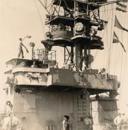 Asisbiz USS Cowpens (CVL 25) or affectionately know as The Mighty Moo showing their victory score board 01