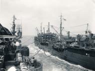 Asisbiz USS Cowpens (CVL 25) refueling at sea 01