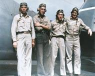 Asisbiz Aircrew F4F 4 Wildcat VF 6 BulNo 5126 and pilots who sd 8 enemy ac aboard USS Enterprise (CV 6) 10th Aug 1942