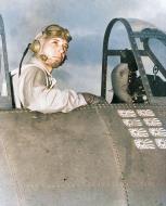 Asisbiz Aircrew USN VF 6 Ace Machinist Donald E Runyon his F4F 4 no 13 BulNo 5193 aboard USS Enterprise (CV 6) 10th Sep 1942 80 G 14209