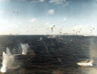 Asisbiz Anti aircraft fire from USS Enterprise (CV 6) during a attack by Japanese torpedo planes 19th June 1944 NH 95788