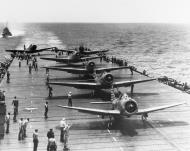 Asisbiz Douglas SBD 3 Dauntles and five TBD 1 Devastator planes prepare to take off USS Enterprise (CV 6) 4 May 1942 80 G 10151