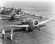 Asisbiz Douglas SBD 3 Dauntless of VB 6 preparing for take off on USS Enterprise (CV 6) Wake Island Raid 24th Feb 1942 80 G 66037