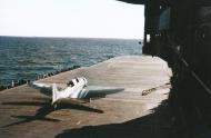 Asisbiz Douglas SBD 5 Dauntless scout bomber takes off from USS Enterprise (CV 6) 1944 80 G K 1594