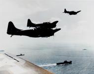 Asisbiz Douglas SBD 5 Dauntless scout bombers from USS Enterprise (CV 6) March 1944 80 G 251062